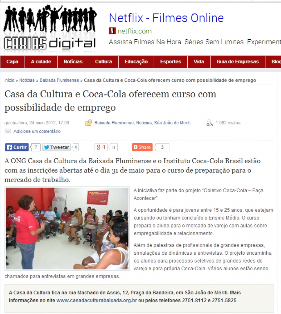 Caxias Digital 24 de maio de 2012 Editoria Baixada Fluminense